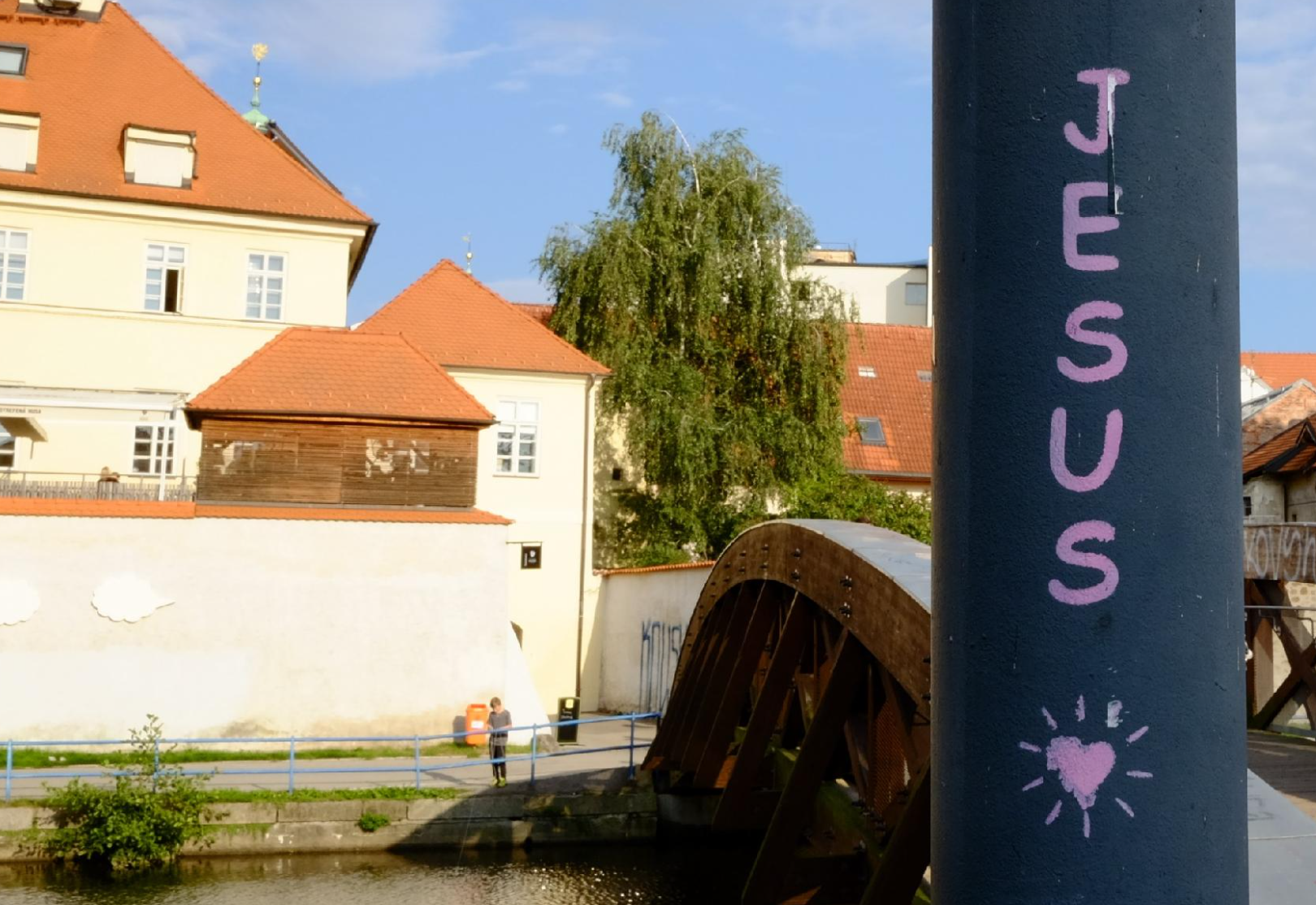 Postkarte mit der Aufschrift: Jesus spricht: Ich bin das Licht der Welt